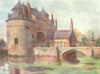 BELGIUM. Porte d'Ostende, Brugge / Bruges 1908 old antique print picture