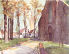 BELGIUM. The Beguinage, Brugge / Bruges 1908 old antique vintage print picture