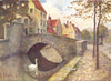 BELGIUM. Quai des Marbriers, Brugge / Bruges 1908 old antique print picture