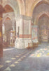 BELGIUM. Interior of Church, Nieuwpoort 1908 old antique vintage print picture