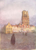BELGIUM. Tower of St Nicholas, Veurne Furnes 1908 old antique print picture