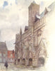 BELGIUM. The Town hall, Nieuwpoort 1908 old antique vintage print picture