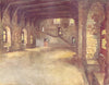 BELGIUM. The banquet hall, Chateau des Comtes, Ghent 1908 old antique print