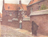 BELGIUM. Beguinage de Mont St Amand, Ghent 1908 old antique print picture