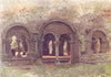 BELGIUM. Ruins, Cloisters of Abbey St Bavon, Ghent 1908 old antique print
