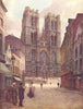 BELGIUM. The Cathedral of Ste Gudule, Brussels 1908 old antique print picture