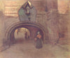 BELGIUM. Archway under the Vieille Boucherie, Antwerp 1908 old antique print