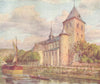 BELGIUM. The Romanesque church, Hastière 1908 old antique print picture