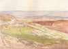 ISRAEL. The valley of the Jordan from the Mount of Olives 1902 old print