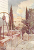 JERUSALEM. Golden Beautiful Gate garden of Gethsemane 1902 antique print