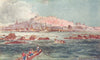 ISRAEL. Joppa Yafo Jaffa from the sea 1902 old antique vintage print picture