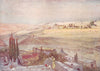 ISRAEL. Sunrise from the Mount of Olives 1902 old antique print picture