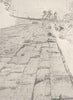 JERUSALEM. The wall of the wailing-place 1902 old antique print picture