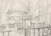 JERUSALEM. Spanish synagogue in Jerusalem-Interior 1902 old antique print