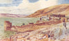 ISRAEL. The lake of Galilee, looking south from Tiberias 1902 old print