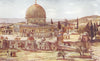 JERUSALEM. Dome of Rock(Mosque Omar)Barracks tower Antonia 1902 old print