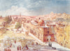 JERUSALEM. West side of temple area Barracks tower Antonia 1902 old print