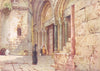 JERUSALEM. Entrance to the church of the Holy Sepulchre 1902 old antique print