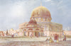 JERUSALEM. Dome of Rock(Mosque Omar)with chain(Kubbet es Silseleh) 1902 print