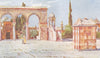 JERUSALEM. Summer pulpit south porch of Mosque Omar(dome Rock) 1902 old print