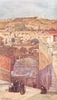 JERUSALEM. The Mount of Olives from a housetop on Mount Zion 1902 old print