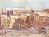 JERUSALEM. Mosque of El Aksa from inside south wall 1902 old antique print