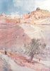 JERUSALEM. South wall of North end Siloam 1902 old antique print picture