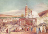 ISRAEL. The Mosque at Tiberias and the Lake of Galilee 1902 old antique print
