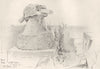 ISRAEL. Ancient hand-mill at Mount Tabor 1902 old antique print picture