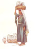 PORTRAITS. Syrian peasant with milk vessels 1902 old antique print picture