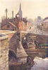 Bishop's Bridge, Norwich. Norfolk. By Ernest Haslehust 1920 old antique print