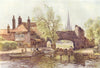 Pull's Ferry, Norwich. Norfolk. By Ernest Haslehust 1920 old antique print