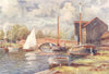 Wroxham Bridge. Norfolk Broads. By Ernest Haslehust 1920 old antique print