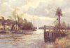 Horning Ferry. Norfolk Broads. By Ernest Haslehust 1920 old antique print