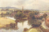Stratford-on-Avon from the Memorial Theatre. Warwickshire.Ernest Haslehust 1920
