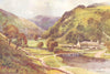 Monsal Dale, the Peak District. Derbyshire. By Ernest Haslehust 1920 old print