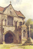 The Priory Gateway, Worksop. The Dukeries. Ernest Haslehust 1920 old print