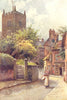Ollerton, the Dukeries. Nottinghamshire. By Ernest Haslehust 1920 old print