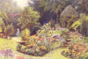 The Japanese garden, Rufford Abbey. The Dukeries. Ernest Haslehust 1920 print