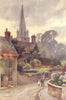Edwinstowe, the Dukeries. Nottinghamshire. By Ernest Haslehust 1920 old print