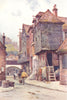 Fishersmen's Quarter, Folkestone. Kent. By Ernest Haslehust 1920 old print