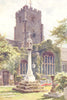 Parish Church, Folkestone. Kent. By Ernest Haslehust 1920 old antique print