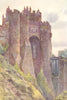 The Constable's Tower, Dover Castle. Kent. By Ernest Haslehust 1920 old print
