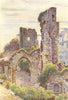 Hastings Castle. Sussex. By Ernest Haslehust 1920 old antique print picture