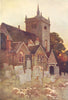 Minstead Church, the New Forest. Hampshire. By Ernest Haslehust 1920 old print