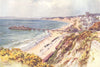 Bournemouth pier and sands from Eastcliff. Dorset. By Ernest Haslehust 1920