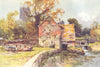 Place Mill, Christchurch. Dorset. By Ernest Haslehust 1920 old antique print