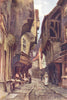 The Shambles. York. By Ernest Haslehust 1920 old antique vintage print picture