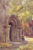 Norman Porch, St. Lawrence's Tower. York. By Ernest Haslehust 1920 old print