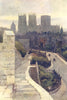 York from the City Walls. Yorkshire. By Ernest Haslehust 1920 old print